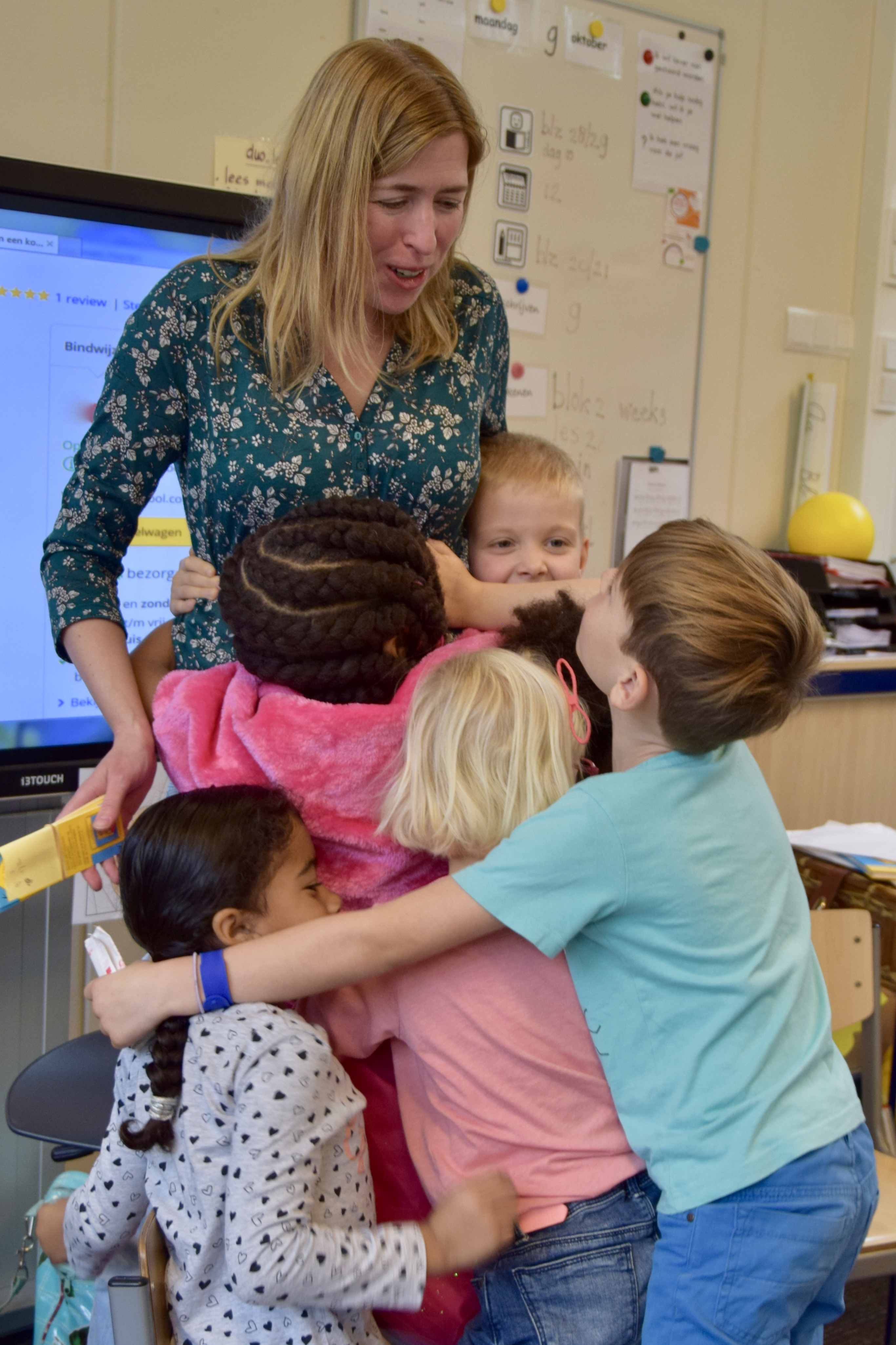 Foto van een schoolbezoek