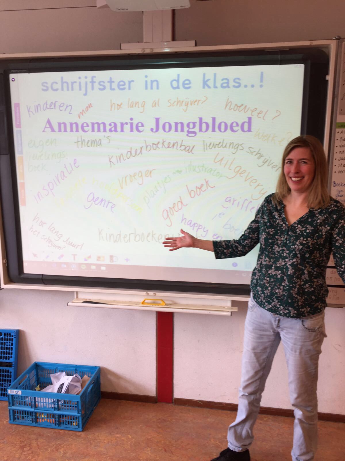 Foto van een schoolbezoek